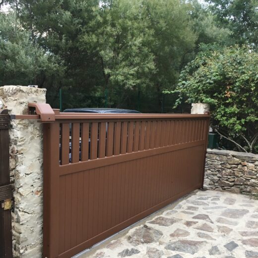Portail Alu marron à Perpignan
